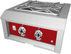 Hestan AGPB24NGRD 24 Inch Power Burner with Removable Drip Tray - Red