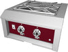 Hestan AGPB24NGBG 24 Inch Power Burner with Removable Drip Tray - Burgundy