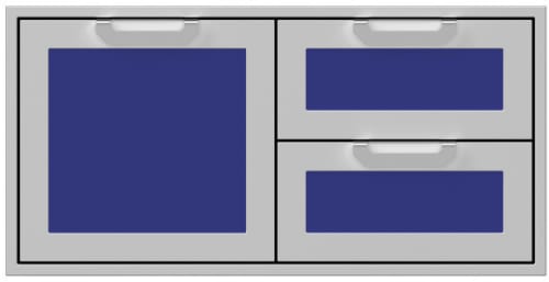 Hestan AGSDR42BU 42 Inch Double Drawer and Storage Door Combination - Blue