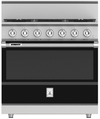 Hestan KRD365NGBK 36 Inch Duel Fuel Range with 5 Burners - NG - Black