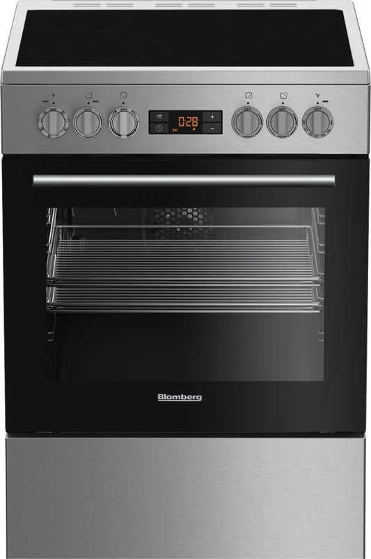 Blomberg 7732187983 24 Inch Freestanding Electric Range with 4 Smooth top Elements, 2.51 Cu. Ft. Capacity - Beru24102Ss