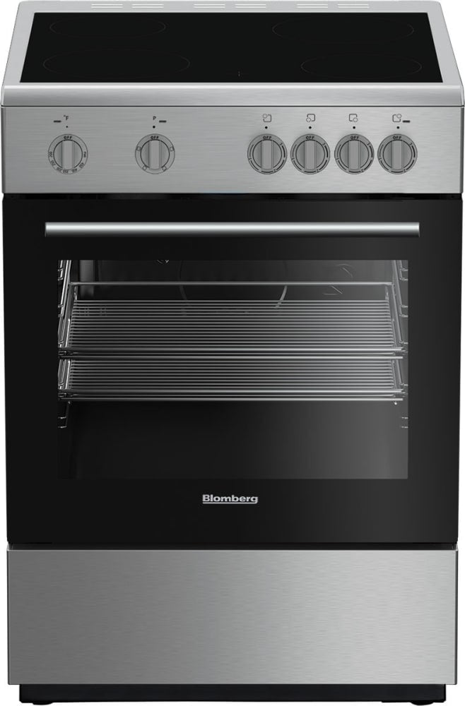 Blomberg 7732187984 24 Inch Freestanding Electric Range with 4 Smooth top Elements, 2.51 cu. ft. Capacity - Beru24202Ss