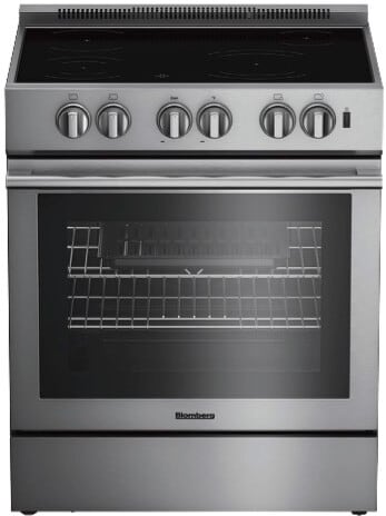 Blomberg 7732188007 30 Inch Slide-In Electronic Range with 4 Heating Elements, 5.7 cu.ft. Capacity, Convection Oven - Beru30422Ss