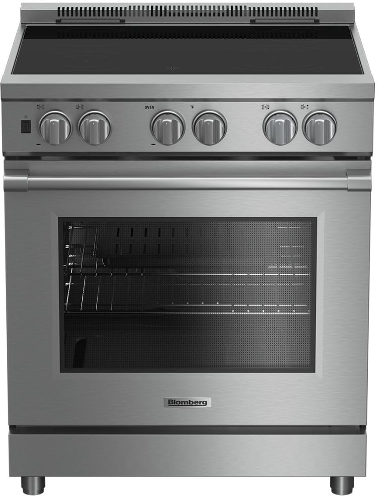 Blomberg 7732187916 30 Inch Induction Range with 4 Induction Zones, 5.7 cu. ft. Capacity, European Convection, Meat Probe - Birp34450Ss