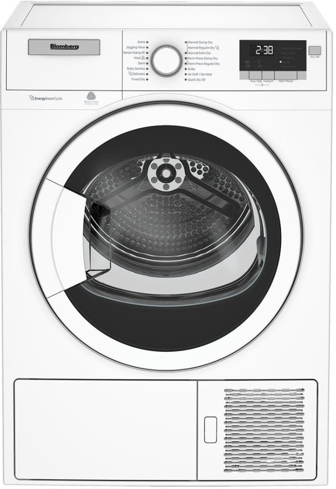 Blomberg 7188286030 24 Inch Electric Dryer with 4.1 Cu. Ft. Capacity, Ventless Heat Pump, Electronic LCD Digital Control - Dhp24400W