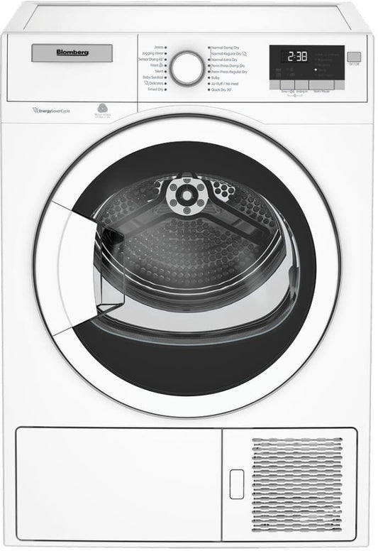 Blomberg 7188286030 24 Inch Electric Dryer with 4.1 Cu. Ft. Capacity, Ventless Heat Pump, Electronic LCD Digital Control - Dhp24400W
