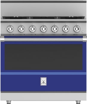 Hestan KRDS365LPBU 36 Inch Smart Gas Dual Fuel Range with 5 Burners - LP - Blue