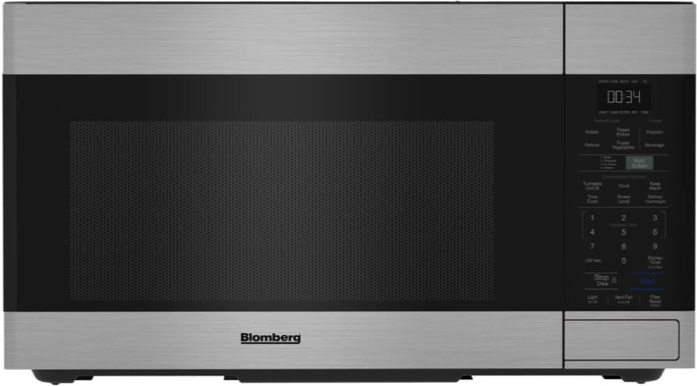 Blomberg 8896653800 30 Inch Over the Range Microwave with 1.6 Cu.Ft. Capacity, 300 CFM, 950W Power, 10 Cooking Functions - Botr30102Ss