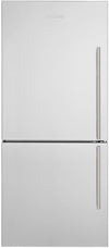 Blomberg 7289745584 30 Inch Bottom-Freezer Refrigerator with Dual Evaporators, Antibacterial Interior, Fast Freeze, Wine Rack, 2 Glass Shelves - BRFB1822SSLN
