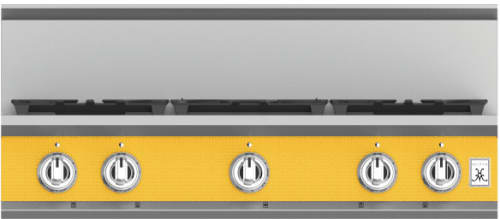 Hestan KRT365NGYW 36 Inch Gas Rangetop with 5 Sealed Burners- Yellow