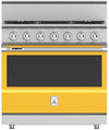 Hestan KRD365NGYW 36 Inch Duel Fuel Range with 5 Burners - NG - Yellow