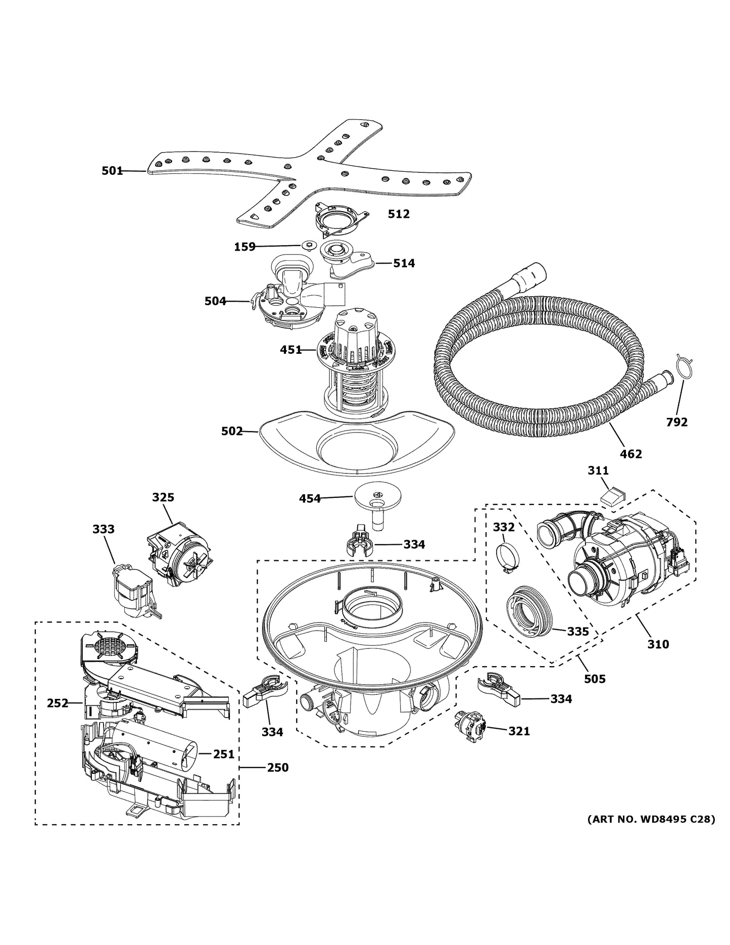 GE Floating Seal Assembly WD08X27458