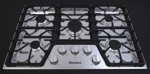Blomberg 7751688351 30 Inch Gas Cooktop With 5 Sealed Burners, Cast Iron Grates, Gas Safety Device, Front Knob Control - Ctg30500Ss
