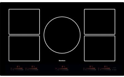 Blomberg 8800183800 36 Inch Induction Cooktop with Touch Control, Five Induction Cooking Zones, Power shared electronic slide touch control - Cti36510