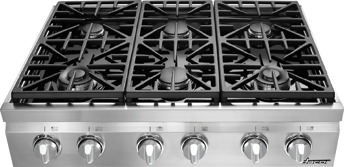 Dacor DRT366S/LP/H 36 Inch Pro-Style Gas Rangetop with 6 Sealed Burners