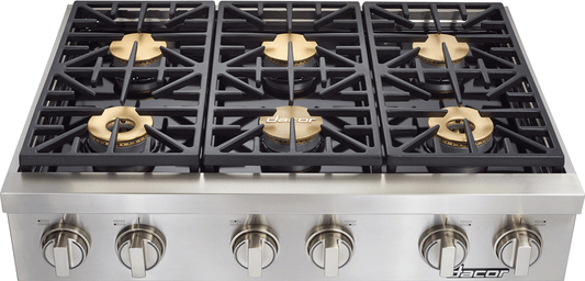 Dacor DYRTP366S/LP/H 36 Inch Gas Rangetop with 6 Sealed Burners
