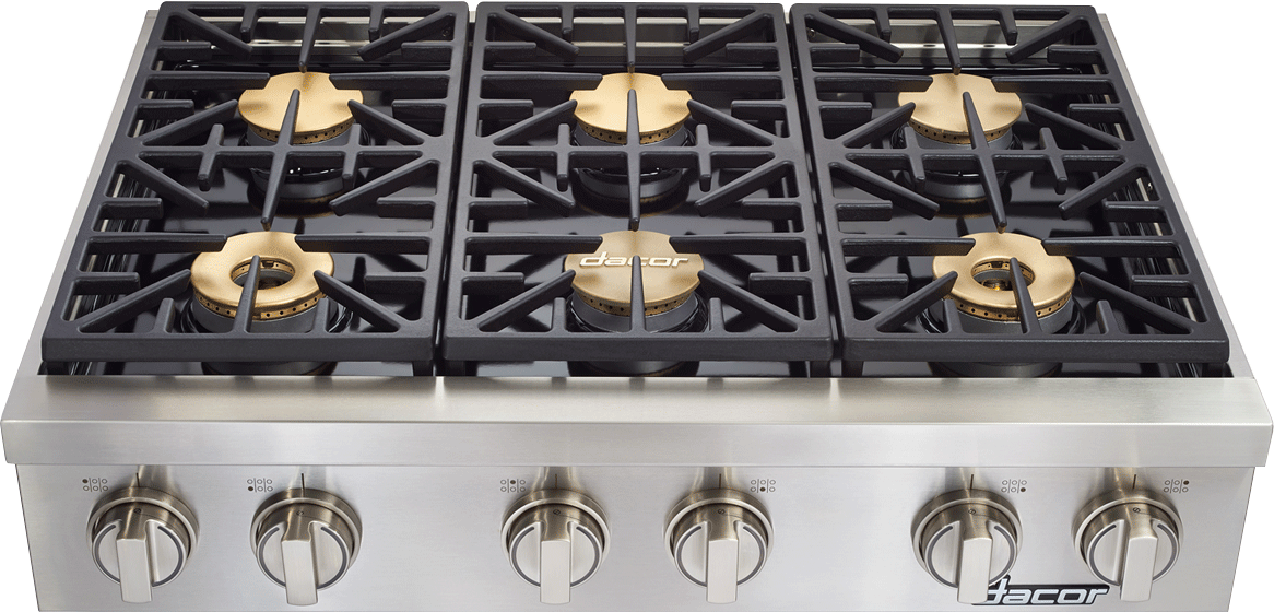 Dacor DYRTP486S/LP/H 48 Inch Gas Rangetop with 6 Sealed Burners