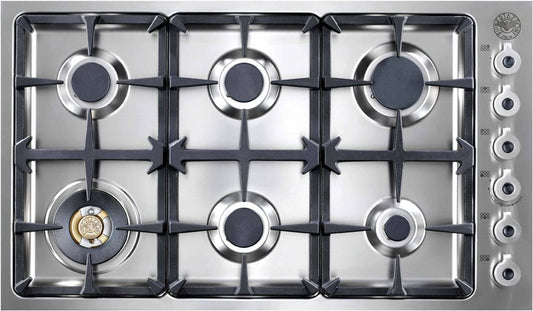 Bertazzoni DB36600X Professional Series 36 Inch Gas Cooktop with 6 Sealed Burners