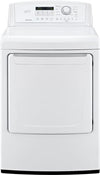 LG DLE4870W 27 Inch Electric Dryer with 7.3 cu. ft. Capacity, 8 Dry Cycles, 8 Options, SmartDiagnosis Technology, Sensor Dry System, Alloy Steel Drum and Dual LED Display: White