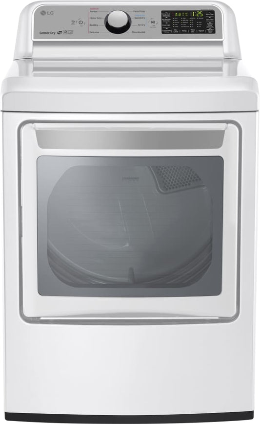 LG DLE7200WE 27 Inch Electric Dryer with EasyLoadâ„¢ Door, Wi-Fi Connectivity, Smart ThinQâ„¢, 9 Drying Cycles, Speed Dry, Wrinkle Care, Sensor Dry, ENERGY STARÂ® and 7.3 Cu. Ft. Capacity