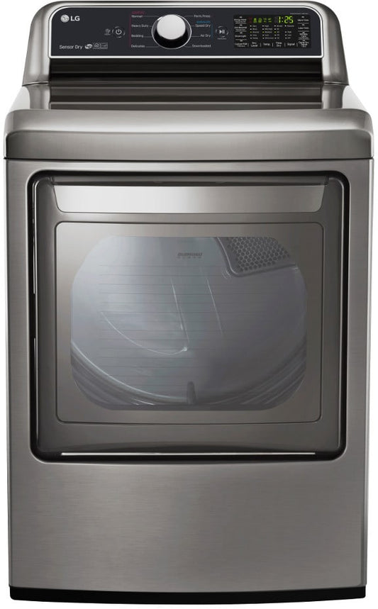 LG DLG7201VE 27 Inch Gas Dryer with EasyLoadâ„¢ Door, Wi-Fi Connectivity, Smart ThinQâ„¢, 9 Drying Cycles, Speed Dry, Wrinkle Care, Sensor Dry, ENERGY STARÂ® and 7.3 Cu. Ft. Capacity: Graphite Steel