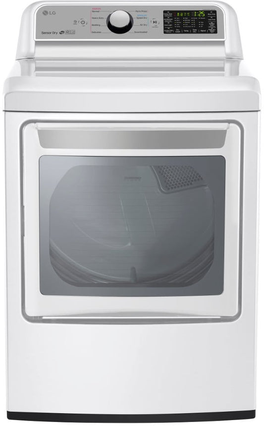 LG DLG7201WE 27 Inch Gas Dryer with EasyLoadâ„¢ Door, Wi-Fi Connectivity, Smart ThinQâ„¢, 9 Drying Cycles, Speed Dry, Wrinkle Care, Sensor Dry, ENERGY STARÂ® and 7.3 Cu. Ft. Capacity