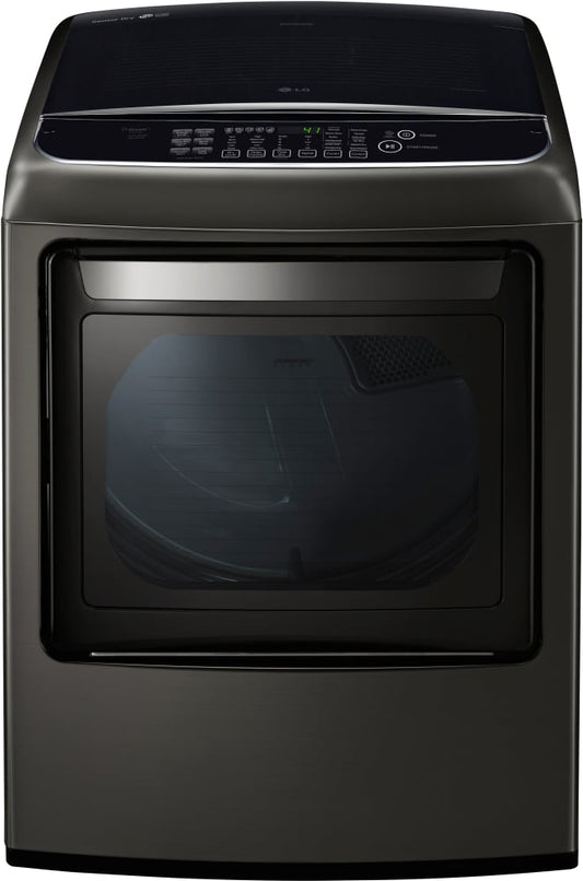 LG DLEY1901KE 27 Inch Electric Dryer with EasyLoadâ„¢ Door, Steam, Wi-Fi Connectivity, Wrinkle Care, Sensor Dry, 12 Drying Cycles, Speed Dry, 7.3 cu. ft. Capacity and ENERGY STARÂ®: Black Stainless Steel