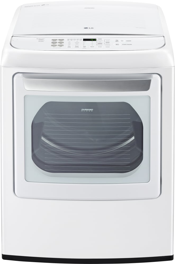 LG DLEY1901WE 27 Inch Electric Dryer with EasyLoadâ„¢ Door, Steam, Wi-Fi Connectivity, Wrinkle Care, Sensor Dry, 12 Drying Cycles, Speed Dry, 7.3 cu. ft. Capacity and ENERGY STARÂ®: White