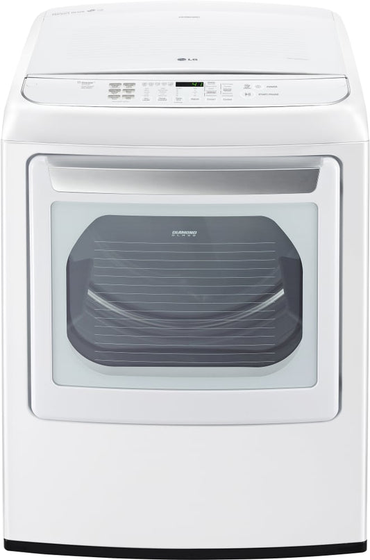 LG DLEY1901WE 27 Inch Electric Dryer with EasyLoadâ„¢ Door, Steam, Wi-Fi Connectivity, Wrinkle Care, Sensor Dry, 12 Drying Cycles, Speed Dry, 7.3 cu. ft. Capacity and ENERGY STARÂ®: White