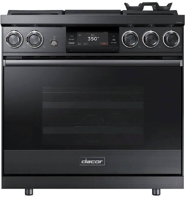 Dacor DOP36M94DPM 36 Inch Freestanding Professional Dual Fuel Smart Range with 4 Sealed Burners