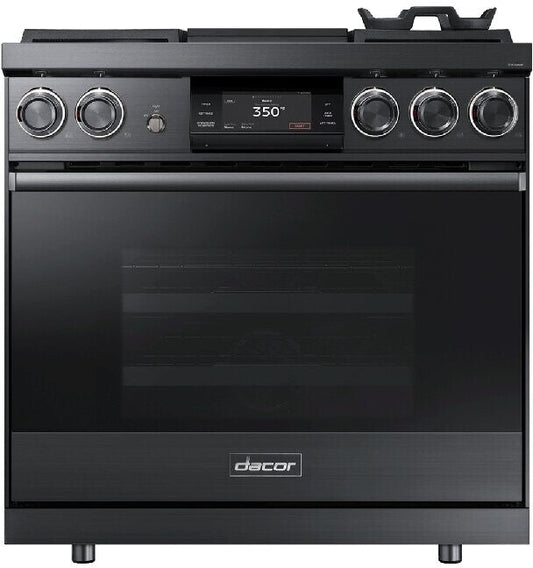 Dacor DOP36M94DPM 36 Inch Freestanding Professional Dual Fuel Smart Range with 4 Sealed Burners