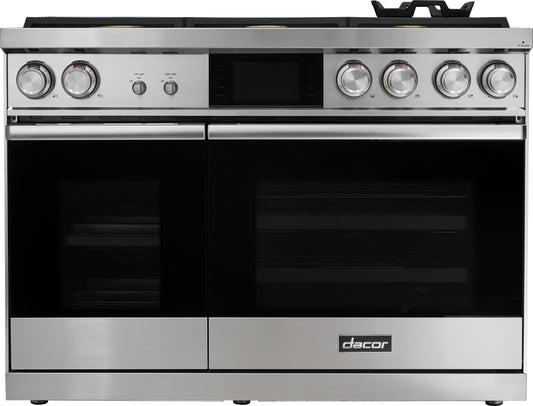 Dacor DOP48M86DAS 48 Inch Freestanding Professional Dual Fuel Smart Range with 6 Sealed Burners