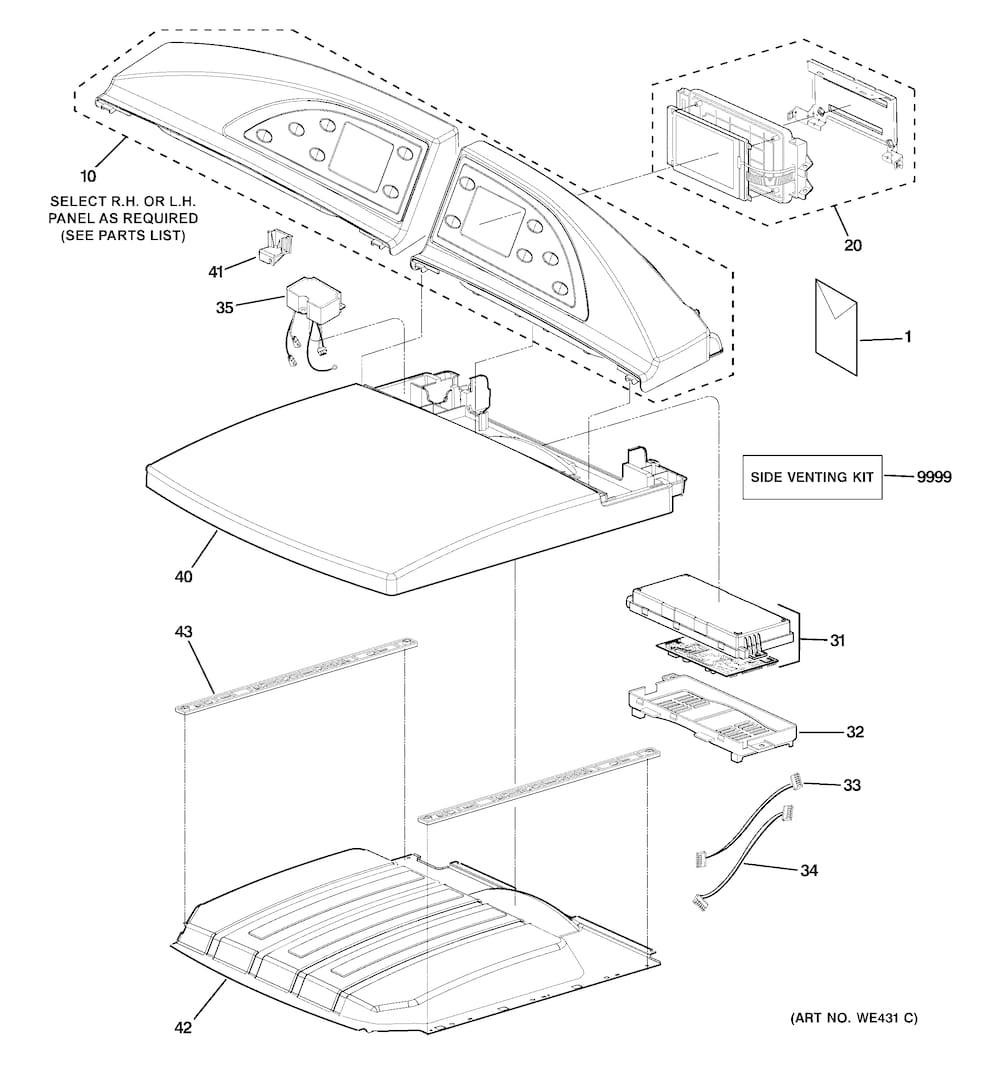 GE Washers and Dryer Side Vent Kit WE25X10015