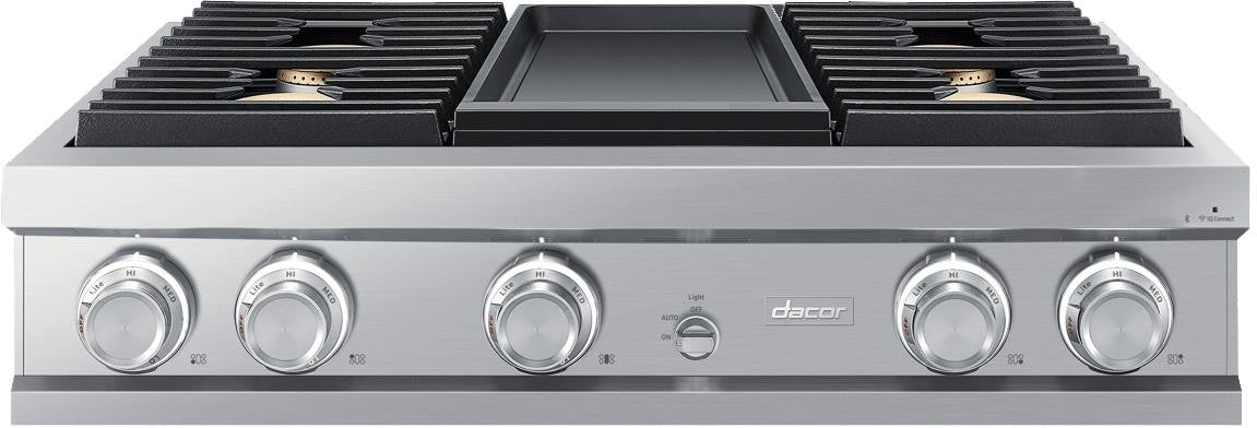 Dacor DTT36M974PS 36 Inch Gas Smart Rangetop with 4 Sealed Burners