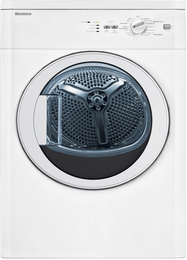 Blomberg 7185881300 24 Inch Electric Dryer with Sensor Drying, Clean Filter Light, 16 Cycles and 3.67 cu. ft. Stainless Steel Drum - Dv17542