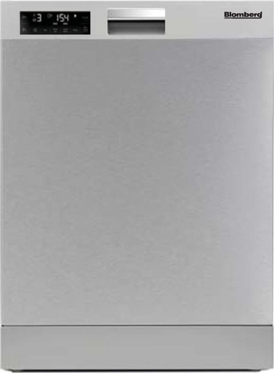 Blomberg 7609659542 Semi-Integrated Dishwasher with Stainless Steel Tub, Folding Tines, Cutlery Basket, Delay Start - DW25502SS