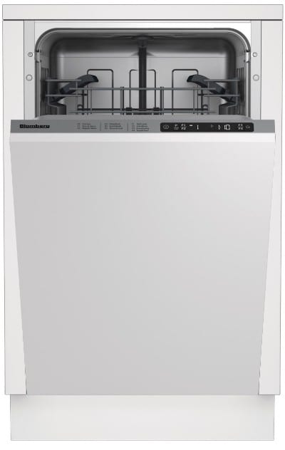 Blomberg 7635869535 18 Inch Built-In Dishwasher with 8 Place Settings, 4 Functions, 5 Programs, 48 dBA Operation and Concealed Element: Panel Ready - Dws51500Fbi