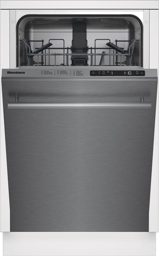 Blomberg 7687169535 18 Inch Fully Integrated Built-In Dishwasher with 8 Place Settings, 4 Functions, 5 Programs, 48 dBA Operation - DWS51502SS