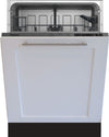 Blomberg 7674959571 Fully Integrated Dishwasher with Stainless Steel Interior, Adjustable Upper Rack, Folding Tines, 5 Wash Cycles - DWT56502FBI