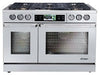 Dacor DYRP48DS/NG/H 48 Inch Slide-in Dual-Fuel Range with 5.2 cu. ft.True Convection Oven