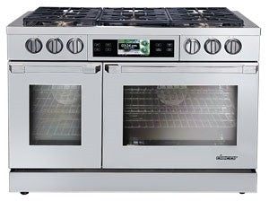 Dacor DYRP48DC/NG/H 48 Inch Slide-in Dual-Fuel Range with 5.2 cu. ft.True Convection Oven