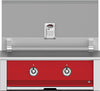 Hestan EAB30NGRD 30 Inch Built-In Grill with Stainless Tubular Burners and Zamak Die-Cast Knobs - Red