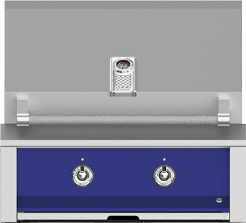 Hestan EAB30NGBU 30 Inch Built-In Grill with Stainless Tubular Burners and Zamak Die-Cast Knobs - Blue