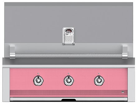 Hestan EAB36LPPK 36 Inch Built-In Grill with Stainless Tubular Burners and Zamak Die-Cast Knobs - Pink