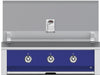 Hestan EAB36NGBU 36 Inch Built-In Grill with Stainless Tubular Burners and Zamak Die-Cast Knobs - Blue