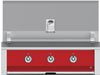 Hestan EAB36NGRD 36 Inch Built-In Grill with Stainless Tubular Burners and Zamak Die-Cast Knobs - Red
