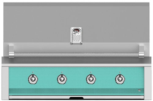 Hestan EAB42LPTQ 42 Inch Built-In Grill with Stainless Tubular Burners and Zamak Die-Cast Knobs - Turquoise