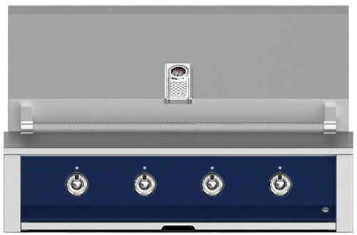 Hestan EAB42NGDB 42 Inch Built-In Grill with Stainless Tubular Burners and Zamak Die-Cast Knobs - Dark Blue