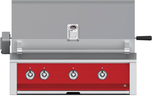 Hestan EABR36LPRD 36 Inch Built-In Grill with Sear Burner and Ceramic Infrared Rotisserie - Red