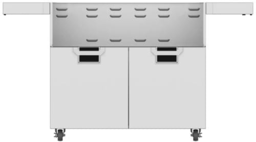 Hestan ECD42BK 42 Inch Double Door Cart with Marquise„ Accented Panels and Fold-Down Side Shelves - Black